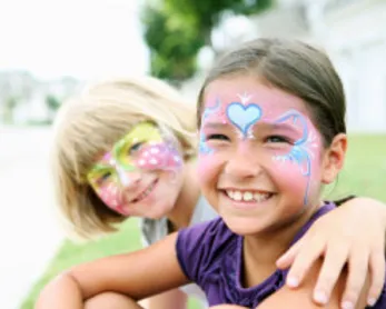 Two kids hugging